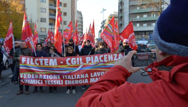Piacenza Filctem-Cgil in sciopero