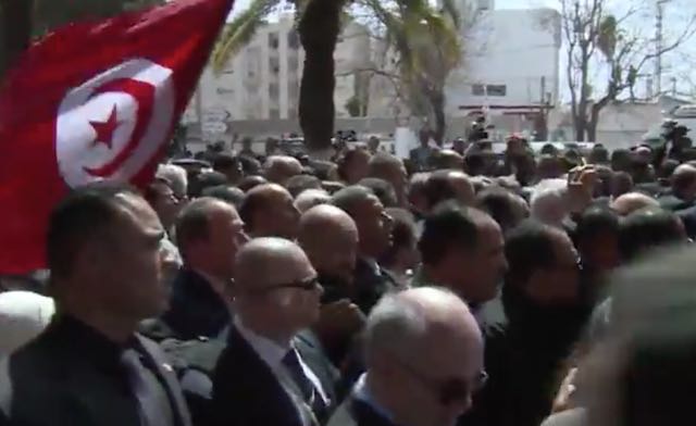 Marcia di Tunisi 29 marzo 2015 - Fermo immagine del video della Presidenza del Consiglio