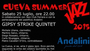 Cueva Summer Jazz, il piacere del palato incontra le sonorità dei Gipsy Strike Quintet
