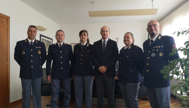 Auguri di buon lavoro dal Questore di Modena ai cinque neo Vice Ispettori