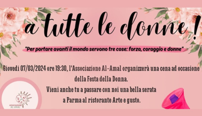 Parma: domani la festa della donna dell&#039;Associazione Al Amal