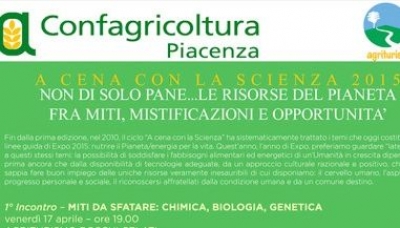 Piacenza - &quot;A cena con la scienza&quot;, incontri organizzati da Confagricoltura ed Agriturist