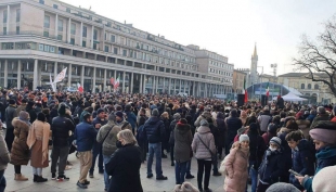 Manifestazione No Green Pass a Reggio Emilia 22 gennaio 2022