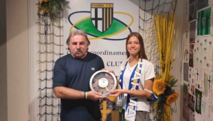 Marta Sicuri, prima azzurrina del Parma femminile premiata dal Centro di Coordinamento Parma Clubs