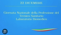 22 Dicembre, giornata nazionale dedicata ai tecnici sanitari di laboratorio biomedico