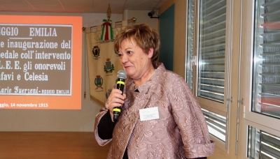  la dr.ssa Turci durante l’inaugurazione dell’edificio storico dell’Ospedale di Correggio nel dicembre 2017