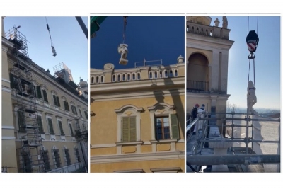 Reggia di Colorno: le statue sono tornate sulla facciata dopo il restauro