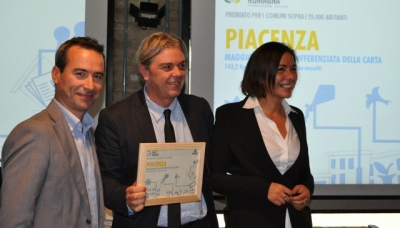 Comuni ricicloni, Piacenza conferma il primato nella raccolta della carta