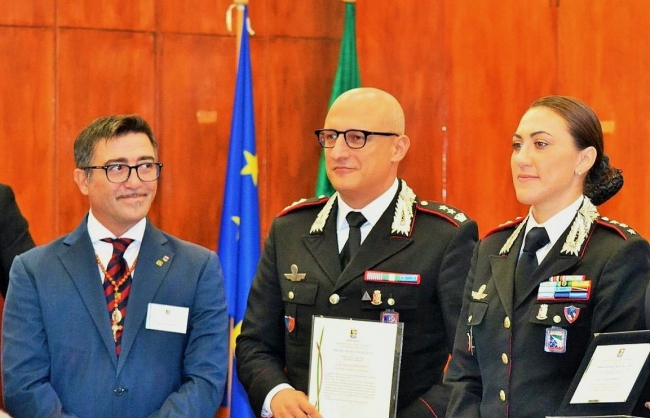 Il comandante dei Carabinieri di Parma Azzurra Ammirati premiata a Roma