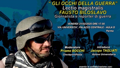 Gli occhi della guerra, incontro con il reporter Fausto Biloslavo a Parma il 21 febbraio