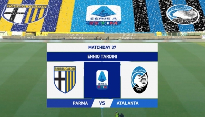 Il Parma in vantaggio al 43esimo ma nella ripresa viene superato dall&#039;Atalanta che resta in corsa per il secondo posto.