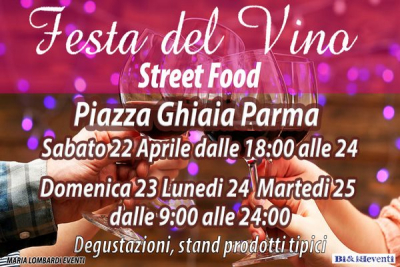 In Piazza Ghiaia a Parma arrivano  la Festa del vino e lo Street Food