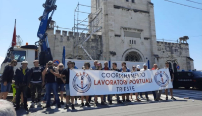 Volk, CLPT: “I portuali di Trieste si mobilitano ancora per la sicurezza sul lavoro e la pace”