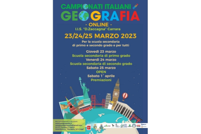 Giovedì 23 marzo al via i Campionati italiani della Geografia