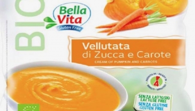 Il Ministero della Salute segnala ritiro lotto di vellutata di zucca e carote Bellavita. Rischio microbiologico