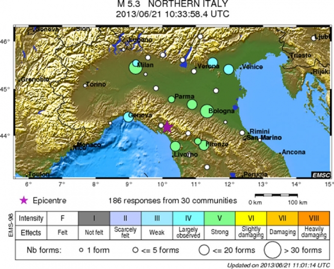 [ULTIMORA] Terremoto con epicentro vicino a Massa