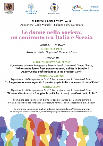 Le Donne nella società: in un convegno il confronto tra Italia e Svezia grazie ad esperte di studi di genere