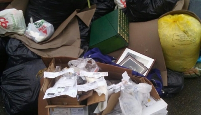 Parma. Raccolta dei rifiuti in occasione della festa della liberazione