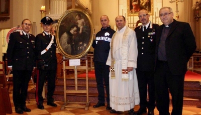 &quot;San Luigi Gonzaga&quot; torna alla sua chiesa grazie ai Carabinieri della tutela del patrimonio culturale