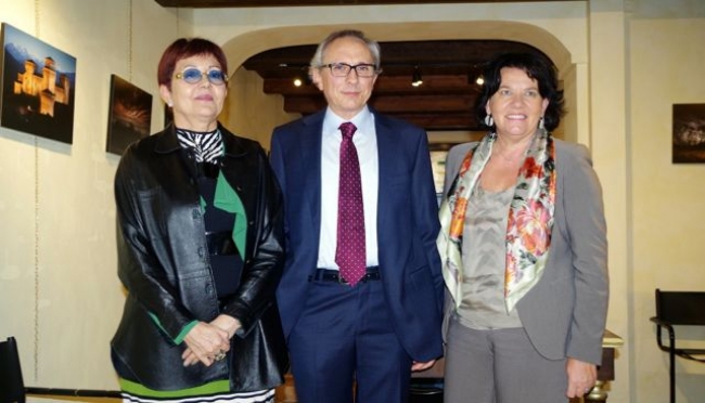 Meri Rizzi, Dino Rizzo e il sindaco di Busseto Maria Giovanna Gambazza