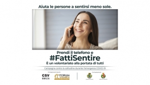 #fattisentire - Parte da Parma la campagna di sensibilizzazione per spingere le persone a contattare chi, in questa emergenza, vive in solitudine.