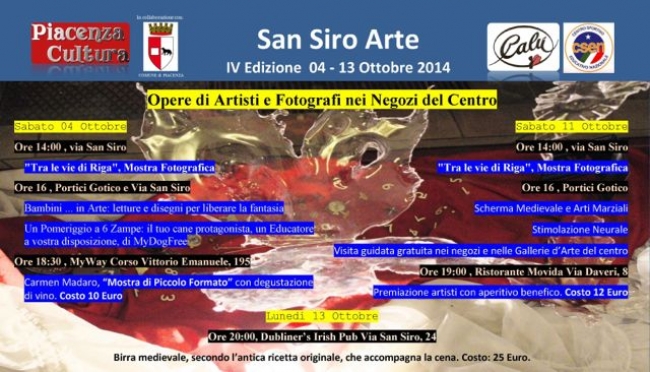 Piacenza - San Siro Arte: l&#039;arte contemporanea invade negozi e strade