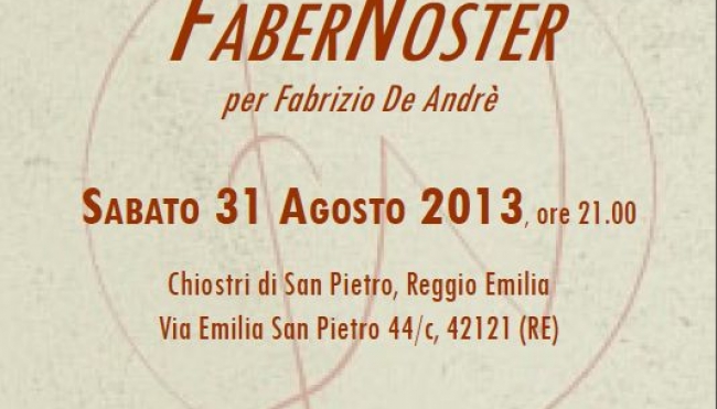 FaberNoster Live: tributo a Fabrizio De Andrè