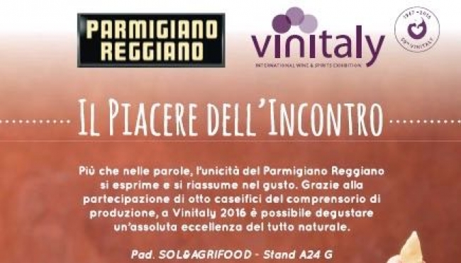 Parmigiano Reggiano, da domani  al Vinitaly con 8 caseifici
