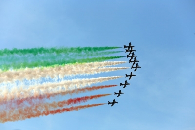 Emozionanti Frecce Tricolore nei cieli di Parma